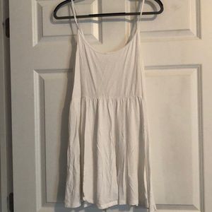 Spaghetti Strap White Babydoll Dress